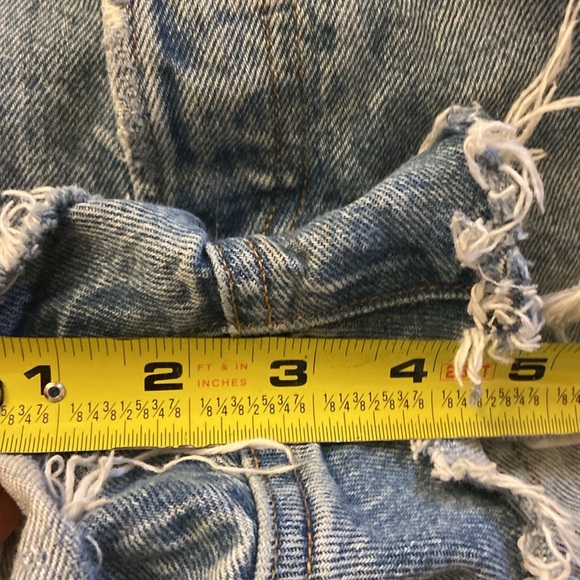 AGOLDE Parker Vintage Cut Off Jeans Sz 30 100% Organic Cotton Swapmeet Dark - Picture 5 of 5